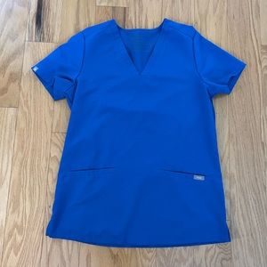 FIGS royal blue casma scrub top